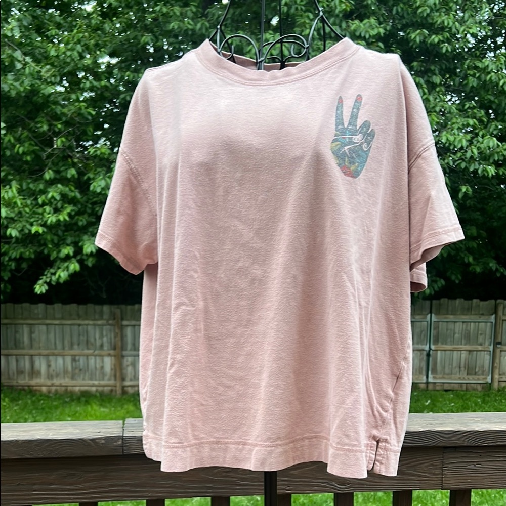 Old Navy Pink Short Sleeve Tee Relaxed Fit